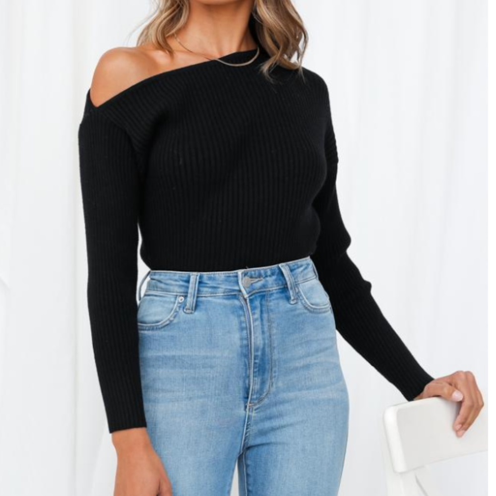 Black Knit Top
